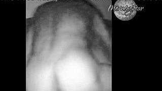 Married woman reveals her ass to her skinny husband while he is filming her next door