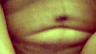 rea in a sexy masquerade mask fucks her shaved pussy with a dildo, sucking it too! 😍