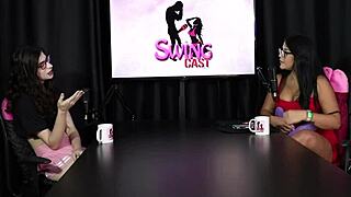 Yumi trap transsexual hides cock in sheer red