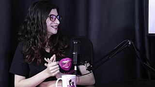 Yumi trap transsexual hides cock in sheer red