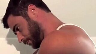 Firefighter Plumber Assfucks in Bar Bathroom with Big Cock