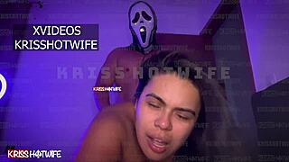 Halloween Panic: Fucking Kriss Hotwife With Force On Her Big Ass!