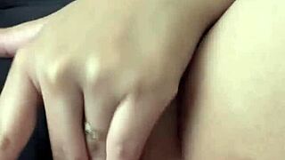 Hot Latina teen gets her hands dirty with lubricant