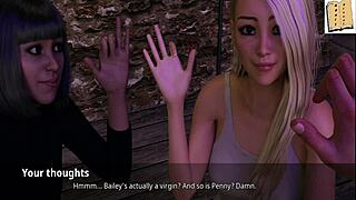 Wife goes wild at college and strips naked (3D Homemade Video)