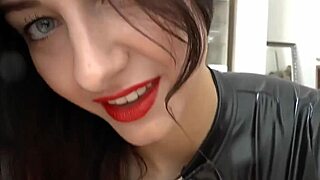 Latex wearing homemade porn with cum on ass and nice tits