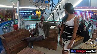 thai amateur teen girlfriend plays with vibrator toy after a day of fun.