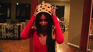 Small-boobed wife gets it hard in hardcore interracial sex at home