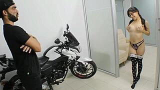 Hot milf gets a good screwing from her mechanic boyfriend