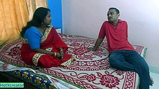 the bhabhi calls her friend for dirty sex while husband works