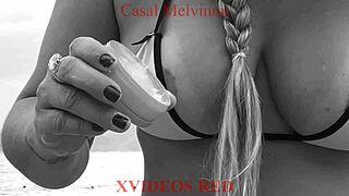 My wife pees on the beach