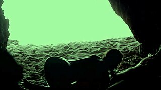 uh, we’re hidin at the beach in a cave, gettin it on… ya know!