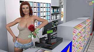 big city pleasures with 3d hentai redhead showing off assets