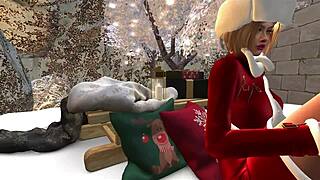 La Jeune Épouse Du Père Noël Baise Avec Les Elfes