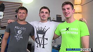 Troy Asher and Bobby in Orgy Blowjob Scene