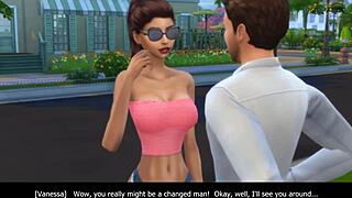 Girl next door Vanessa seduces in Sims 4