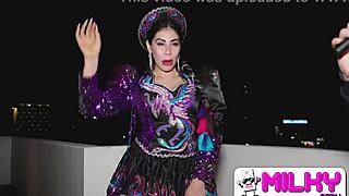 I'm your bitch, dancing milf caught riding cowgirl in public