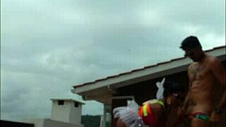 Me and Lunna Vaz banged hot on the party balcony