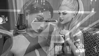 Hentai Blonde Lesbian Sex With Big Tits