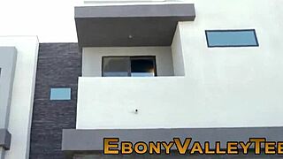 ebony babe tonguing big cock