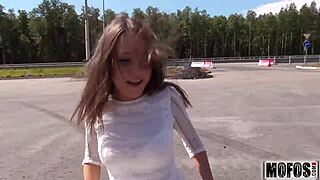 Cutie Gets Roadside Anal Action with Foxy Di Starring