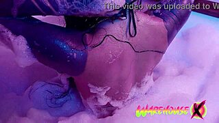 Inked Babe Fingers Tight Pussy In Bathtub. Big Tits Tease Viewers With Wet Masturbation