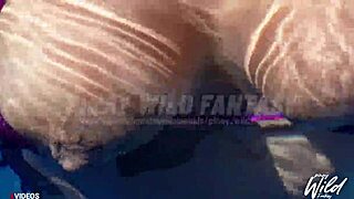 busty pinay showing off huge tits by the pool