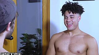 Straight hot hunk with a big dick has rough anal sex with a gay bottom