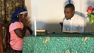 Squirting priest's surprise confessions in hot gay scene