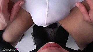 Horny stepsister gets a sloppy blowjob and facial