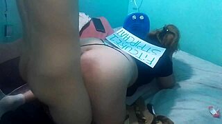 She sucks me on webcam, then we bang doggystyle hard!