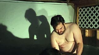 Hot tub scene with a lonely housewife and her husband
