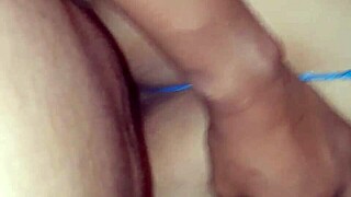 Mature sexy latina gets fucked hard while sucking clit in thong