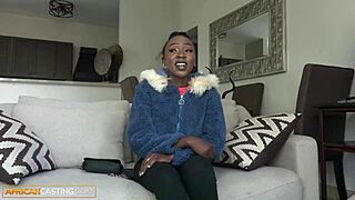 Petite ebony teen gets rough pounding from big cock