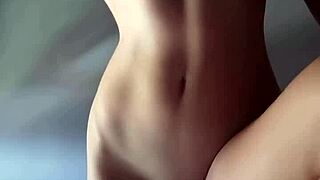 Skinny beauty Maiskii enjoys solo play with a dildo in her shaved pussy