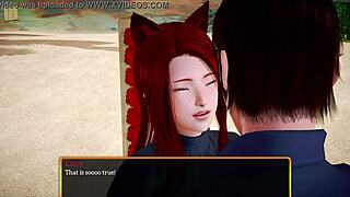 My new family with redhead teen milf and big tits playing erotic game at home