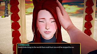 My new family with redhead teen milf and big tits playing erotic game at home