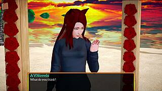 My new family with redhead teen milf and big tits playing erotic game at home