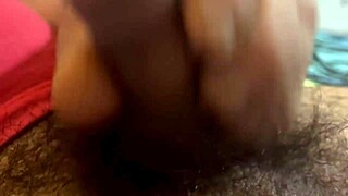 Leocharmed's passionate handjob with banana and big cock