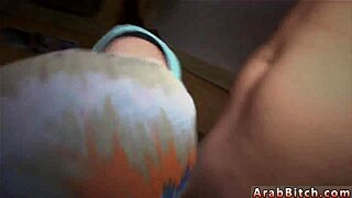 Amateur webcam show with an Arab bride in uniform and hijab