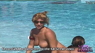 Nude contestants get up close and personal in a homemade game of Dream girl