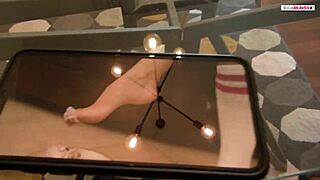 jasmine rouge delivers perfect foot job with big cock