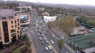 Lesbian public pickup leads to sex in African toilet