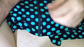 spied his wife masturbating in robe, inserted cock and fucked her pussy