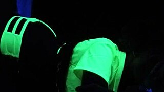 Amateur wife's black light sex in POV