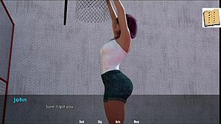 Playing basketball with Shauna in WVM 4