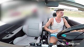 Young woman of 19 gets picked up by a sexy stranger on the street