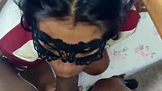 First time homemade video of a Peruvian amateur's piss sucking skills
