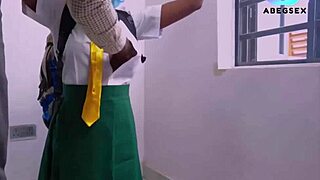 Bad Girl in Uniform Pays Two Teachers with Pussy
