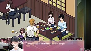 Ntraholic hentai game has him fucking his wife on the balcony, no shame! 😈