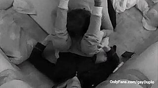 Amateur twinks caught in the act on hidden camera